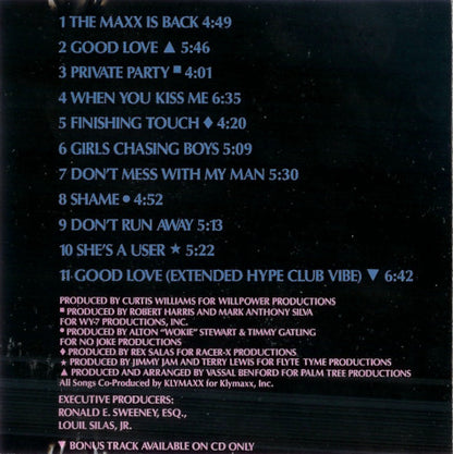 Klymaxx : The Maxx Is Back (CD, Album)