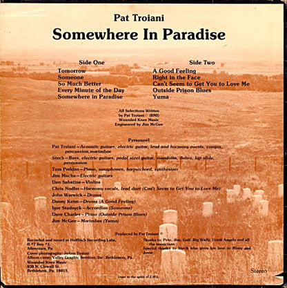 Pat Troiani : Somewhere In Paradise (LP, Album)