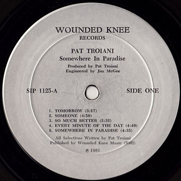 Pat Troiani : Somewhere In Paradise (LP, Album)