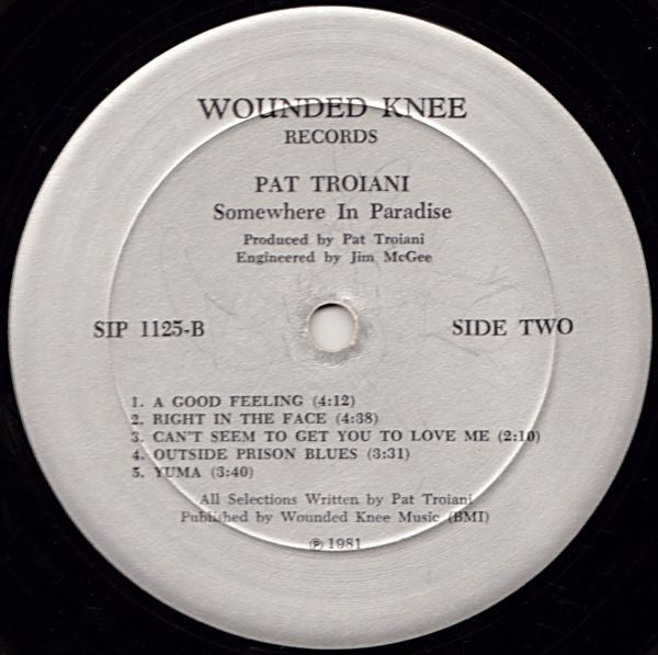 Pat Troiani : Somewhere In Paradise (LP, Album)