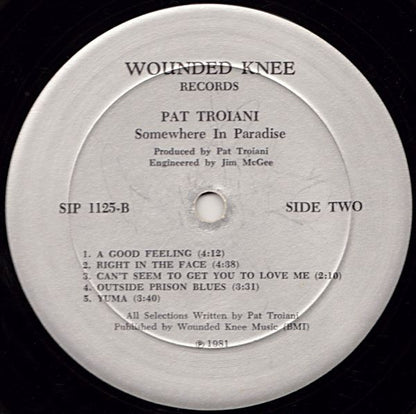 Pat Troiani : Somewhere In Paradise (LP, Album)