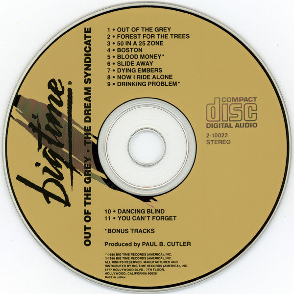 The Dream Syndicate : Out Of The Grey (CD, Album)