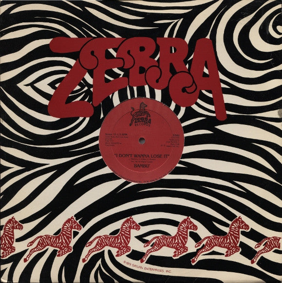 Bambu : I Don't Wanna Lose It / Jorge's Theme (12")