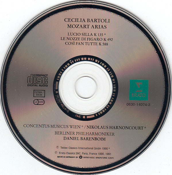 Cecilia Bartoli : Mozart Arias (CD, Album, Comp)