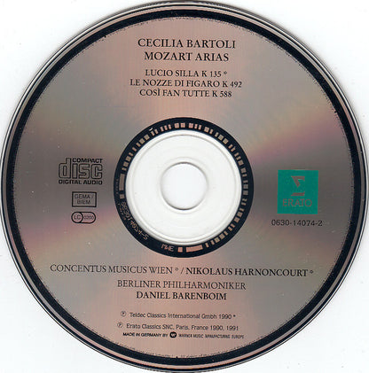 Cecilia Bartoli : Mozart Arias (CD, Album, Comp)