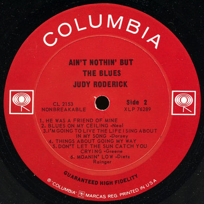 Judy Roderick : Ain't Nothin' But The Blues (LP, Album, Mono)