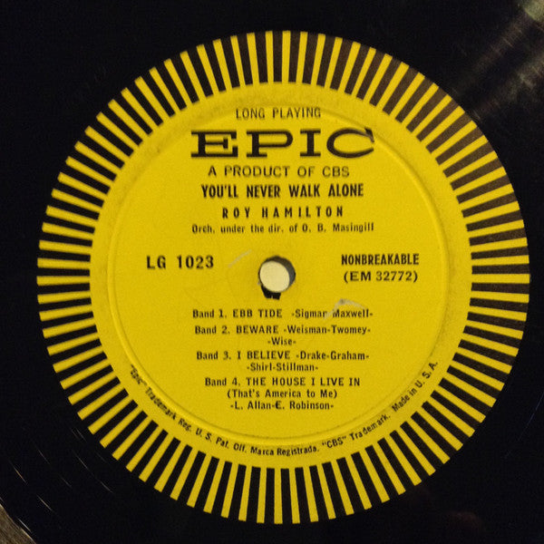 Roy Hamilton (5) : You'll Never Walk Alone (10", Album)