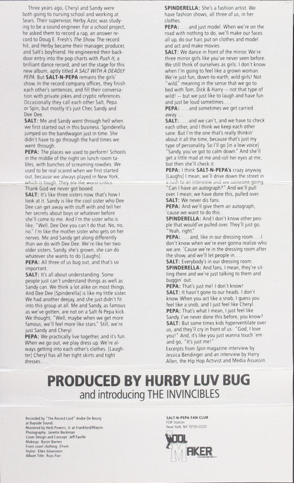 Salt 'N' Pepa : A Salt With A Deadly Pepa (Cass, Album)