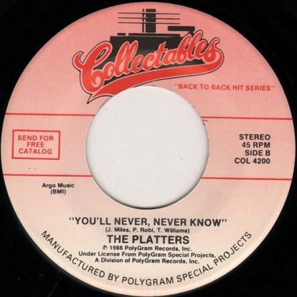 The Platters : The Great Pretender / You'll Never, Never Know (7", RE)