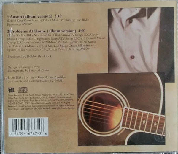 Blake Shelton : Austin (CD, Single)