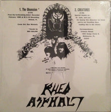 Rhed Asphalt : The Obsession (12")