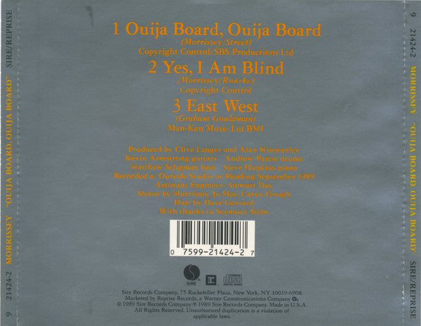 Morrissey : Ouija Board, Ouija Board (CD, Maxi)