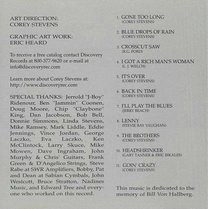 Corey Stevens : Blue Drops Of Rain (CD, Album)