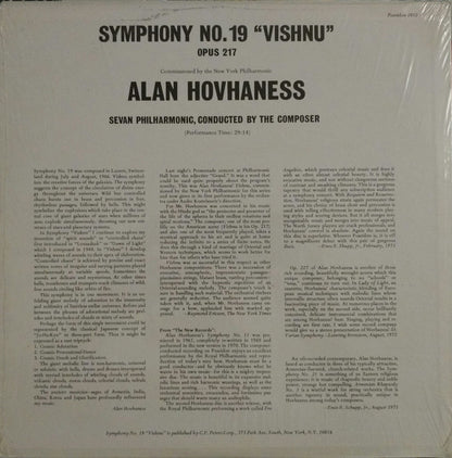 Alan Hovhaness : Symphony No. 19 "Vishnu" (Opus 217) (LP)