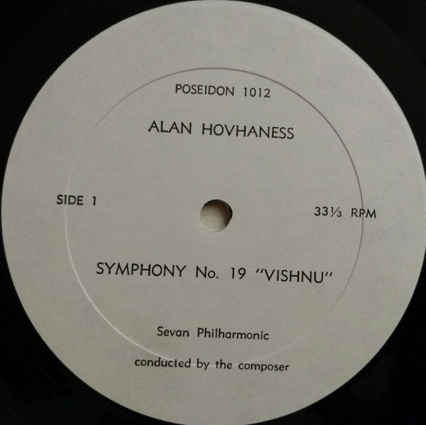 Alan Hovhaness : Symphony No. 19 "Vishnu" (Opus 217) (LP)