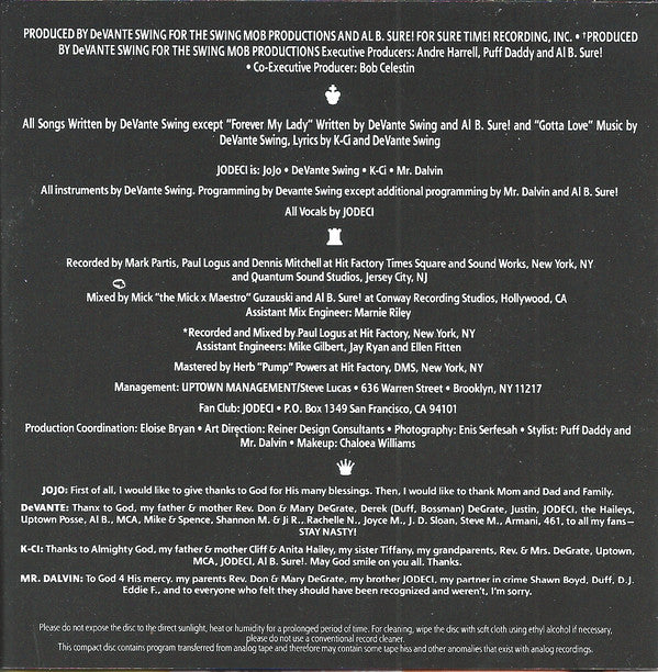 Jodeci : Forever My Lady (CD, Album)