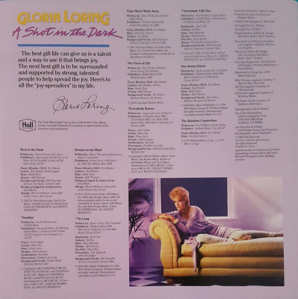 Gloria Loring : A Shot In The Dark (LP, Album)