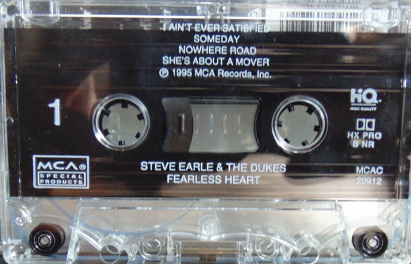Steve Earle & The Dukes : Fearless Heart (Cass, Comp)