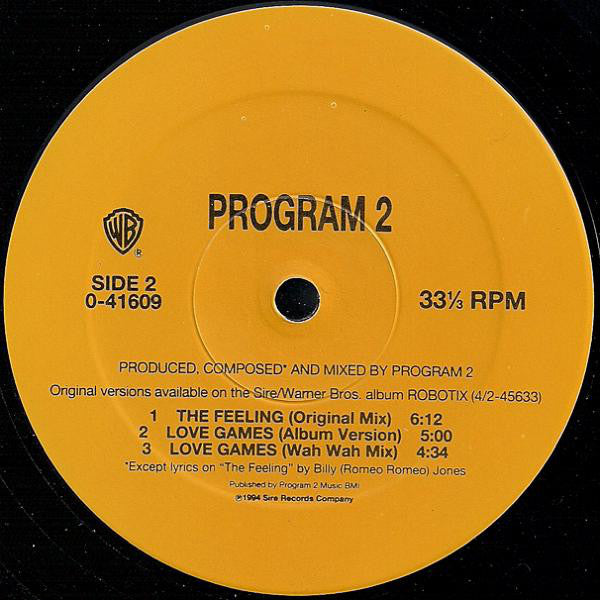 Program 2 : The Feeling (12")