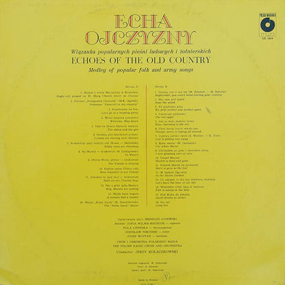 Chór Polskiego Radia I Orkiestra Polskiego Radia : Echa Ojczyzny (LP, Album, RE)