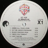 ZZ Top : Eliminator (LP, Album, Jac)