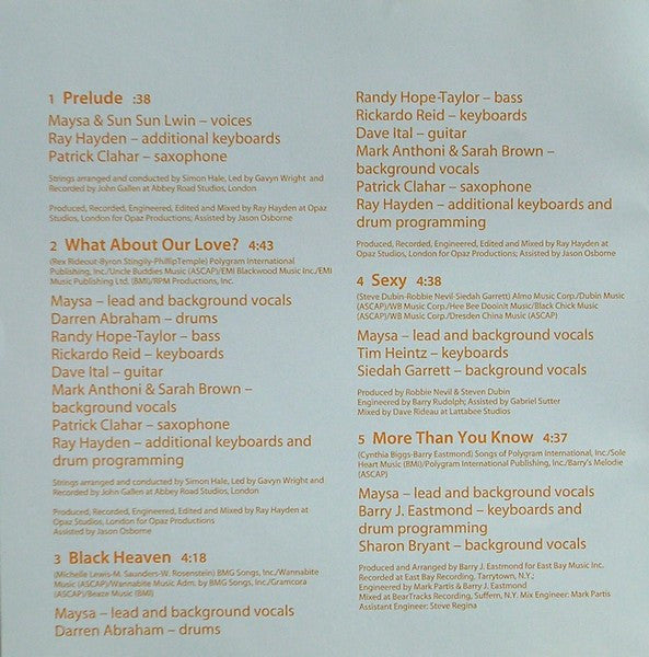 Maysa Leak : Maysa (CD, Album)