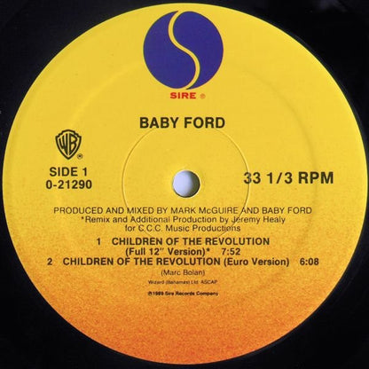 Baby Ford : Children Of The Revolution (12", Maxi)