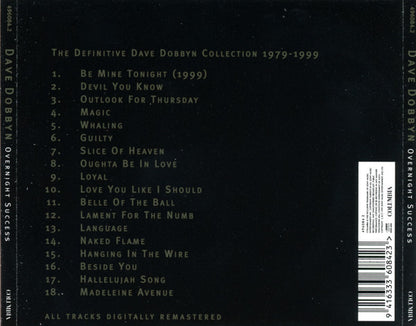Dave Dobbyn : Overnight Success (The Definitive Dave Dobbyn Collection) (CD, Comp, RM)