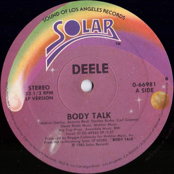 Deele Now Buy The Deele : Body Talk (12