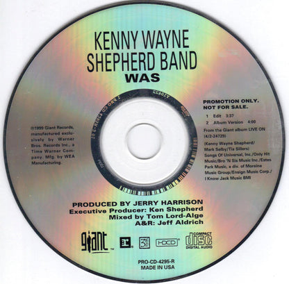 Kenny Wayne Shepherd Band : Was (HDCD, Single, Promo)