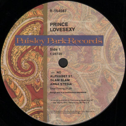 Prince : Lovesexy (LP, Album, Club, BMG)