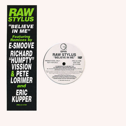 Raw Stylus : Believe In Me (2x12", Promo)