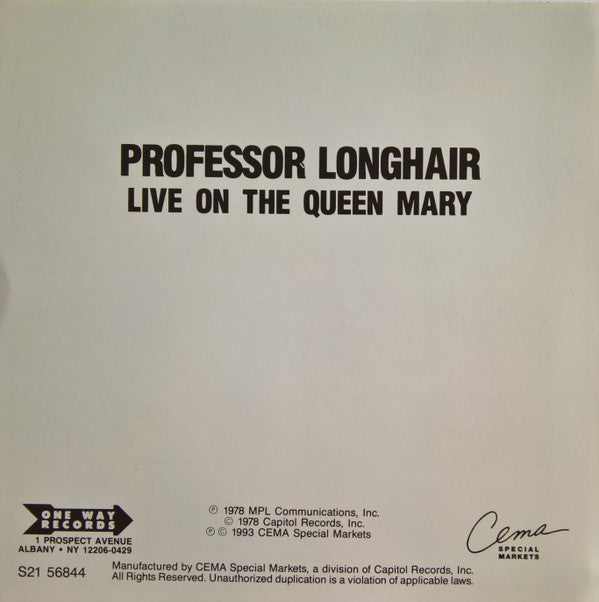 Professor Longhair : Live On The Queen Mary (CD, Album)