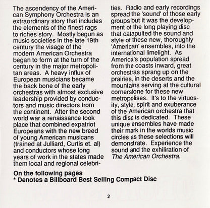 Various : The American Orchestra (CD, Comp, Smplr)