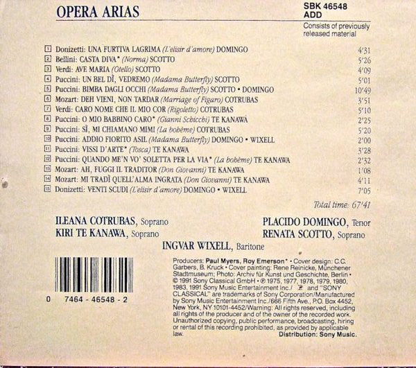 Various : Opera Arias (CD, Comp)