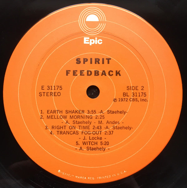 Spirit (8) : Feedback (LP, Album, RE, Ter)
