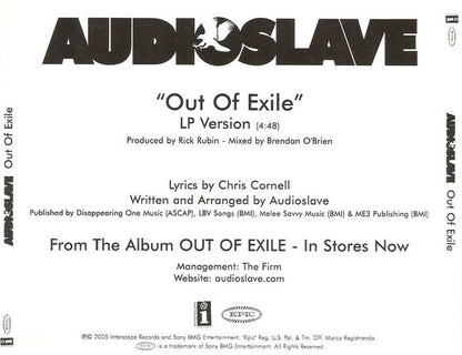 Audioslave : Out Of Exile (CDr, Promo)