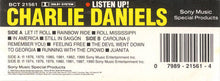 The Charlie Daniels Band : Listen-Up! (Cass, Comp)