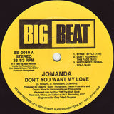 Jomanda : Don't You Want My Love (12", Single)