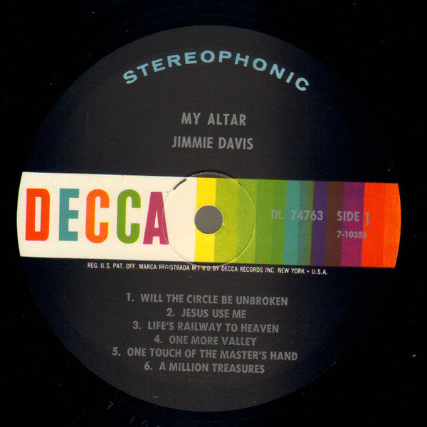 Jimmie Davis : My Altar (LP, Album)