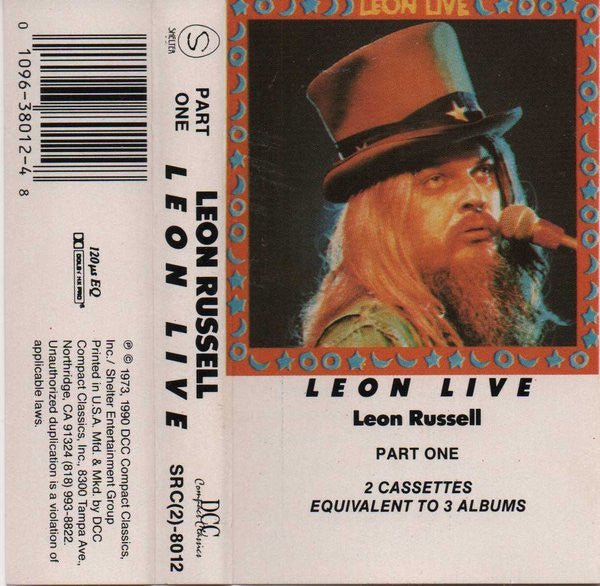 Leon Russell : Leon Live (2xCass, Album, Dol)