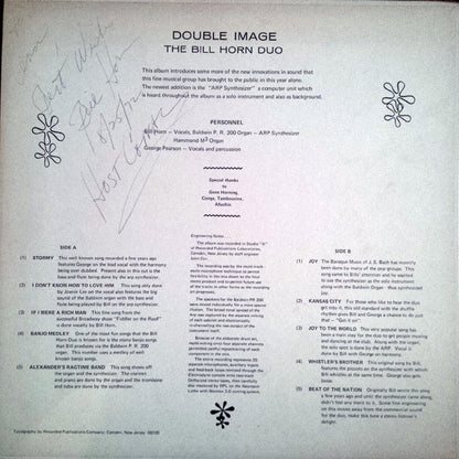 The Bill Horn Duo : Double Image (LP, Album)