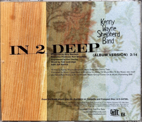 Kenny Wayne Shepherd Band : In 2 Deep (CD, Single, Promo)