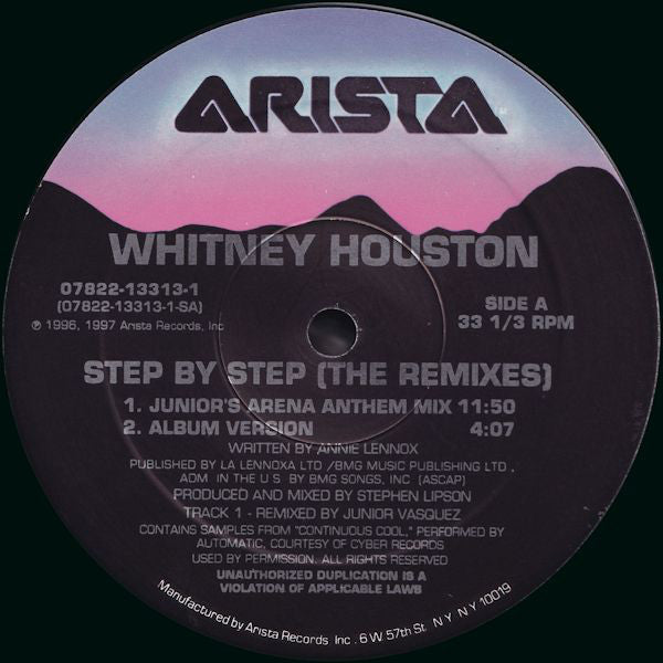 Whitney Houston : Step By Step (The Remixes) (2x12")