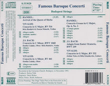 Johann Sebastian Bach, Georg Friedrich Händel, Antonio Vivaldi, Budapest Strings : Famous Baroque Concerti (CD, Album)