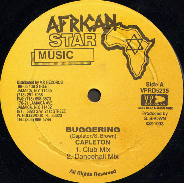 Capleton : Buggering (12")