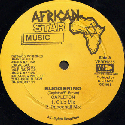 Capleton : Buggering (12")