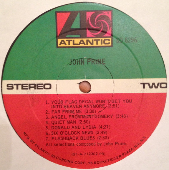 John Prine : John Prine (LP, Album, RP, PR )