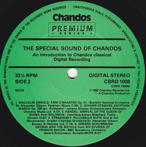 Various : The Special Sound Of Chandos - Classical Digital Sampler (LP, Comp)