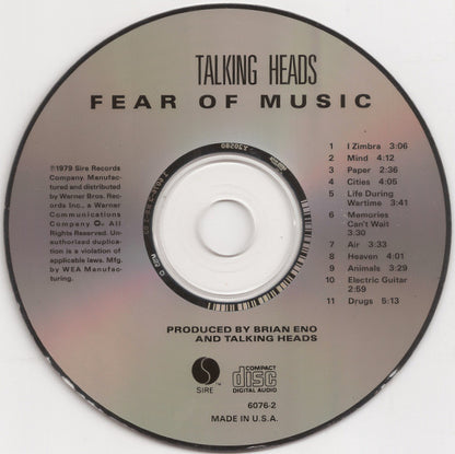 Talking Heads : Fear Of Music (CD, Album, RE, RP, Cin)